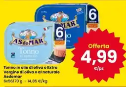 Interspar Tonno al naturale Asdomar offerta