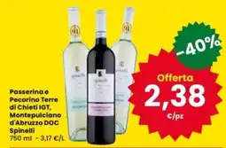 Interspar Passerina e Pecorino Terre di Chieti IGT, Montepulciano d'Abruzzo DOC Spinelli offerta