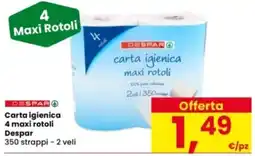 Interspar Carta igienica Despar offerta