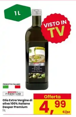 Interspar Olio Extra Vergine di oliva 100% Italiano Despar Premium offerta