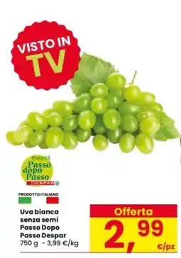 Interspar Uva bianca senza semi Passo Dopo Passo Despar offerta