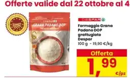 Interspar Formaggio Grana Padano DOP grattugiato Despar offerta