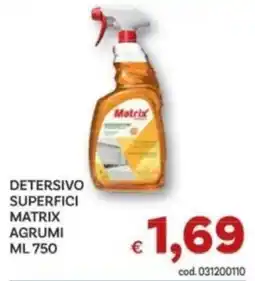 Vivo Supermercati Detersivo superfici Matrix agrumi offerta