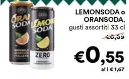 Unes Lemonsoda o Oransoda offerta
