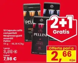 Interspar Capsule caffè compatibili Nespresso gusti assortiti Pellini offerta
