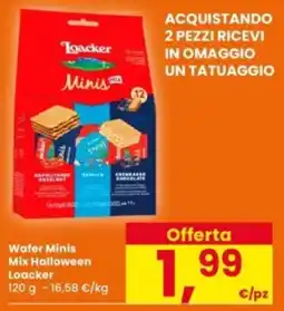 Interspar Wafer Minis Mix Halloween Loacker offerta