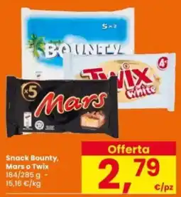 Interspar Snack Bounty, Mars o Twix offerta