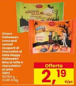Interspar Choco Halloween croccanti cereali ricoperti di cioccolato al latte Happy Halloween Mou al latte e cioccolatini al latte Zaini offerta