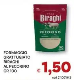 Vivo Supermercati Formaggio grattugiato Biraghi al pecorino offerta