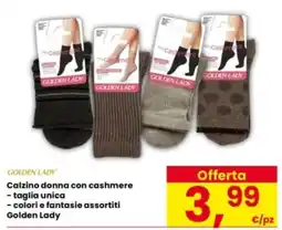 Interspar Calzino donna con cashmere Golden Lady offerta