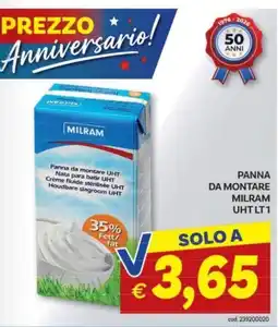 Vivo Supermercati Panna da montare Milram UHT offerta