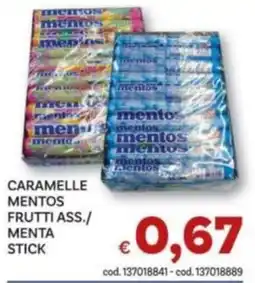 Vivo Supermercati Caramelle Mentos Frutti Ass./Menta Stick offerta