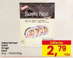 Interspar Alghe Nori per Sushi Save offerta