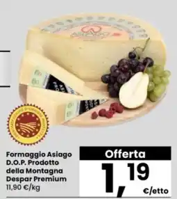 Interspar Formaggio Asiago D.O.P. Prodotto della Montagna Despar Premium offerta
