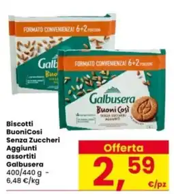 Interspar Biscotti BuoniCosì Senza Zuccheri Aggiunti Galbusera offerta