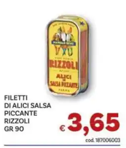 Vivo Supermercati Filetti di alici salsa piccante Rizzoli offerta