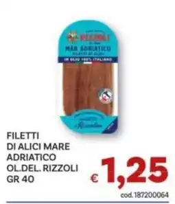 Vivo Supermercati Filetti di alici mare Adriatico Ol.del. Rizzoli offerta