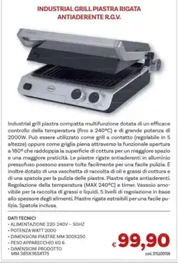Vivo Supermercati Industrial grill piastra rigata antiaderente R.G.V. offerta