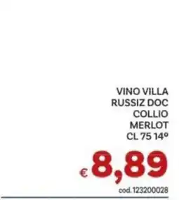 Vivo Supermercati Vino Villa Russiz Doc Collio Merlot offerta