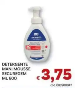 Vivo Supermercati Detergente mani mousse Securegem offerta