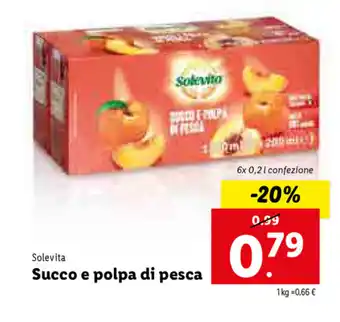 Lidl Solevita Succo e polpa di pesca 6 x 0,2L offerta