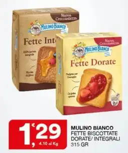 Sisa Mulino Bianco Fette biscottate dorate/integrali offerta