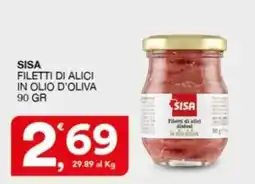 Sisa Sisa filetti di alici in olio d'oliva offerta