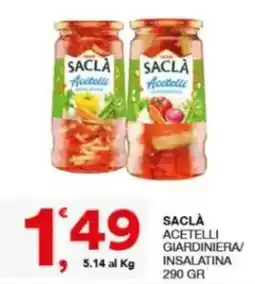 Sisa Saclà acetelli giardiniera/insalatina offerta