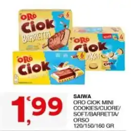 Sisa Oro Ciok mini cookies/cuore/soft/barretta/orso offerta