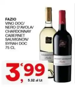 Sisa Fazio Vino Doc offerta