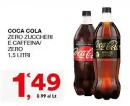 Sisa Coca Cola Zero Zuccheri e Caffeina offerta