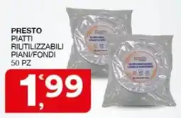 Sisa Presto piatti riutilizzabili piani/fondi offerta