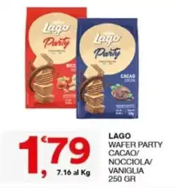 Sisa Lago wafer party cacao offerta
