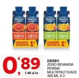 Sisa Derby zero bevanda rossa/multifrutti/ace offerta