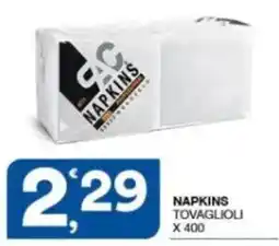 Sisa Napkins tovaglioli offerta