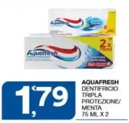 Sisa Aquafresh dentifricio tripla protezione/menta offerta