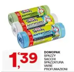 Sisa Domopak Spazzy sacchi spazzatura varie profumazioni offerta
