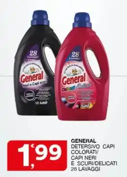 Sisa General Detersivo Capi Colorati/Capi Neri e Scuri/Delicati offerta