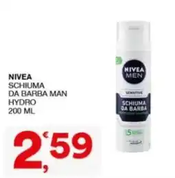 Sisa Nivea schiuma da barba man hydro offerta
