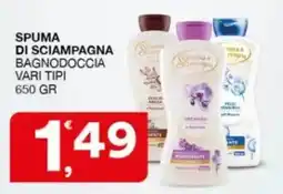 Sisa Spuma di sciampagna bagnodoccia offerta
