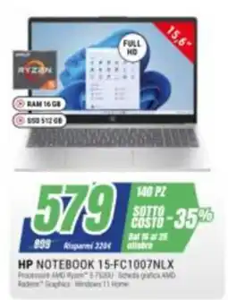 Leonardelli HP NOTEBOOK 15-FC1007NLX offerta