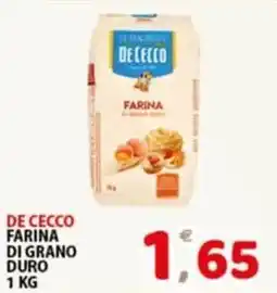 Premium Supermercati De Cecco farina di grano duro offerta