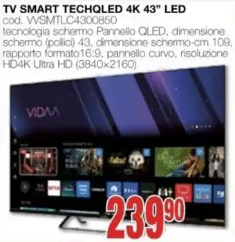 TV Smart Tech QLED 43" LED