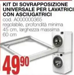 Mondo Brico Kit di sovrapposizione universale per lavatrici con asciugatrici offerta