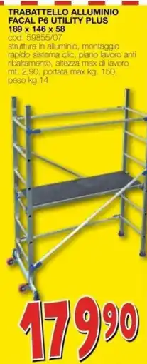 Mondo Brico Trabattello alluminio Facal P6 Utility Plus offerta