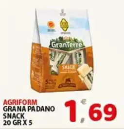Premium Supermercati Agriform Grana Padano Snack offerta