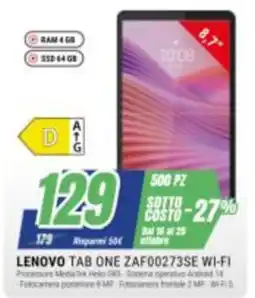 Leonardelli Lenovo Tab One ZAF00273SE Wi-Fi offerta
