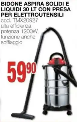 Mondo Brico Bidone aspira solidi e liquidi con presa per elettrot utensili offerta