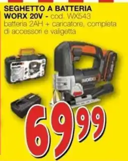 Mondo Brico Seghetto a batteria WORX 20V offerta