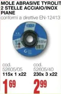 Mondo Brico Mole abrasive Tyrolit offerta